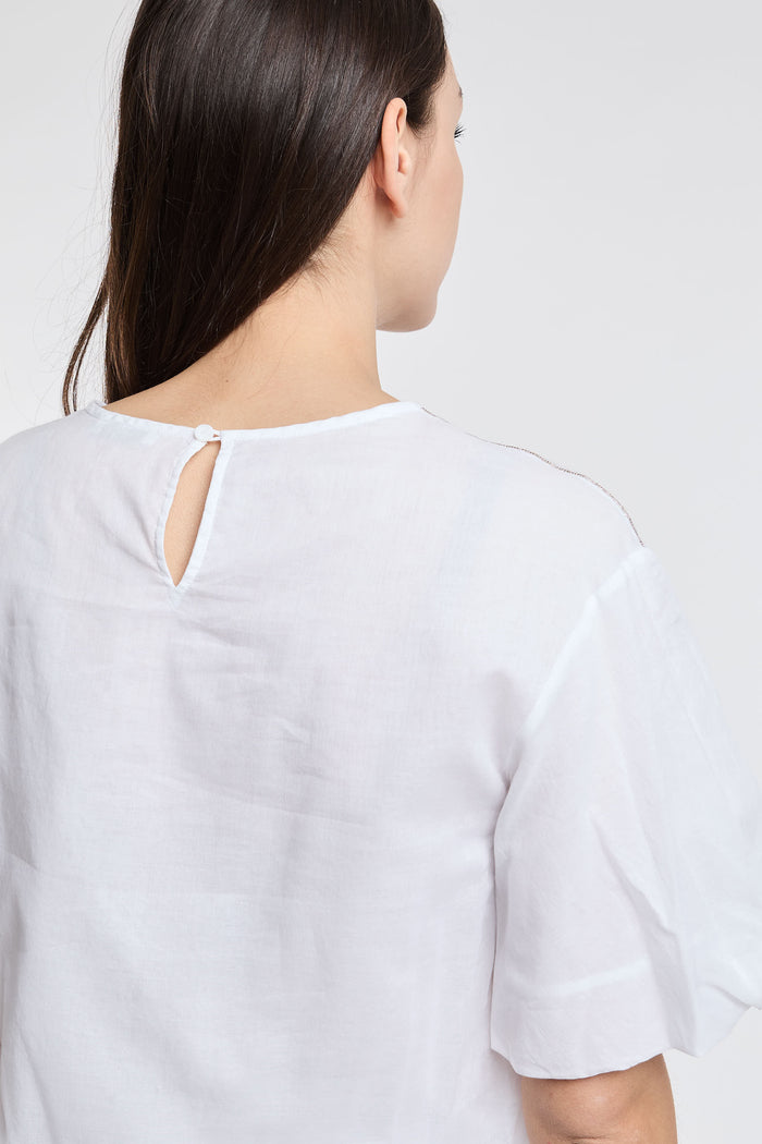  Peserico White Cotton Gauze Shirt Bianco Donna - 6