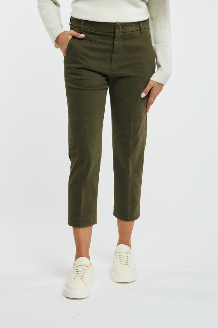  Dondup Gabardine Trousers Arile Green Verde Donna - 1