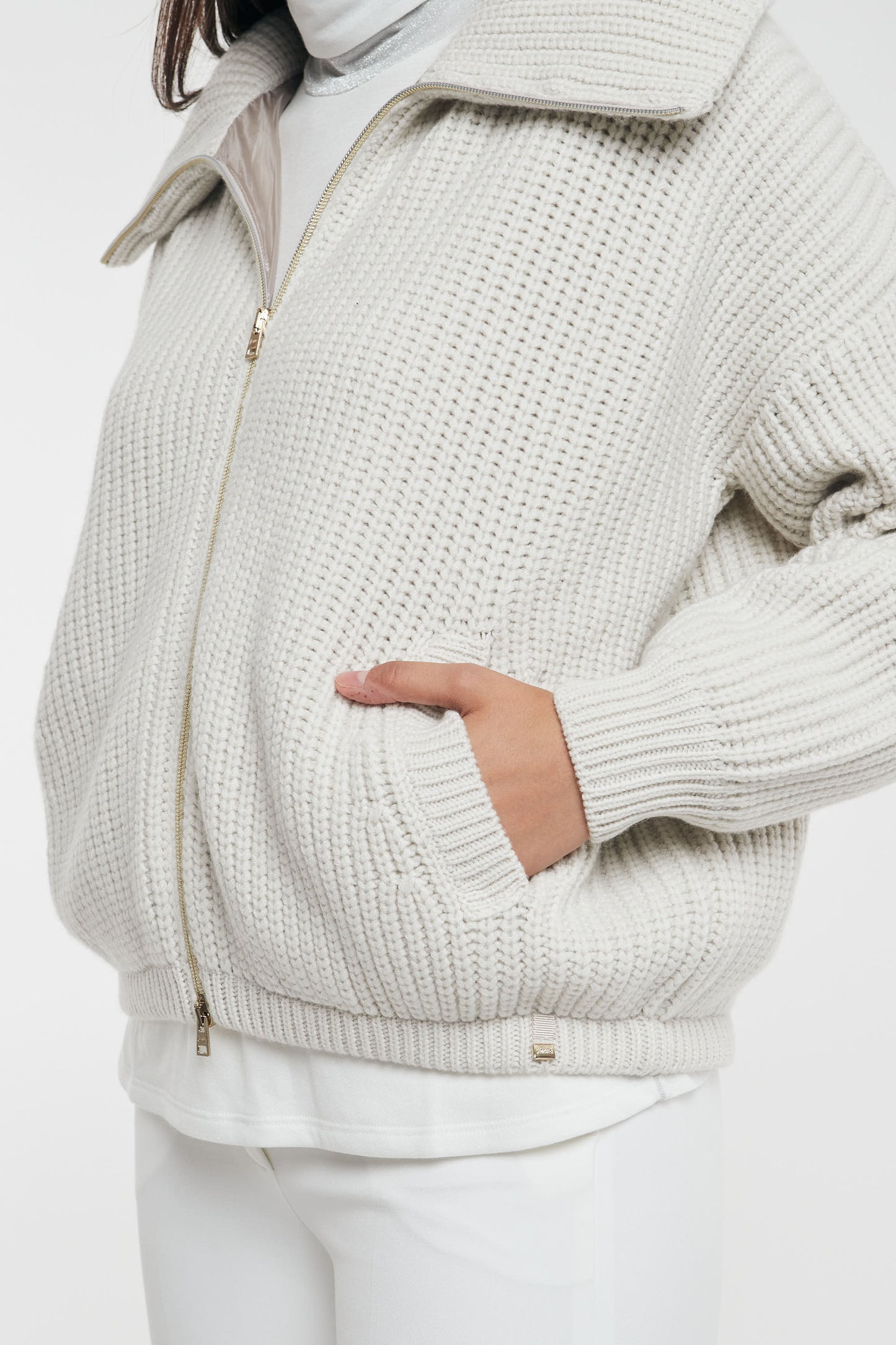  Herno Eternity Cashmere Cardijacket Grigio Grigio Donna - 8