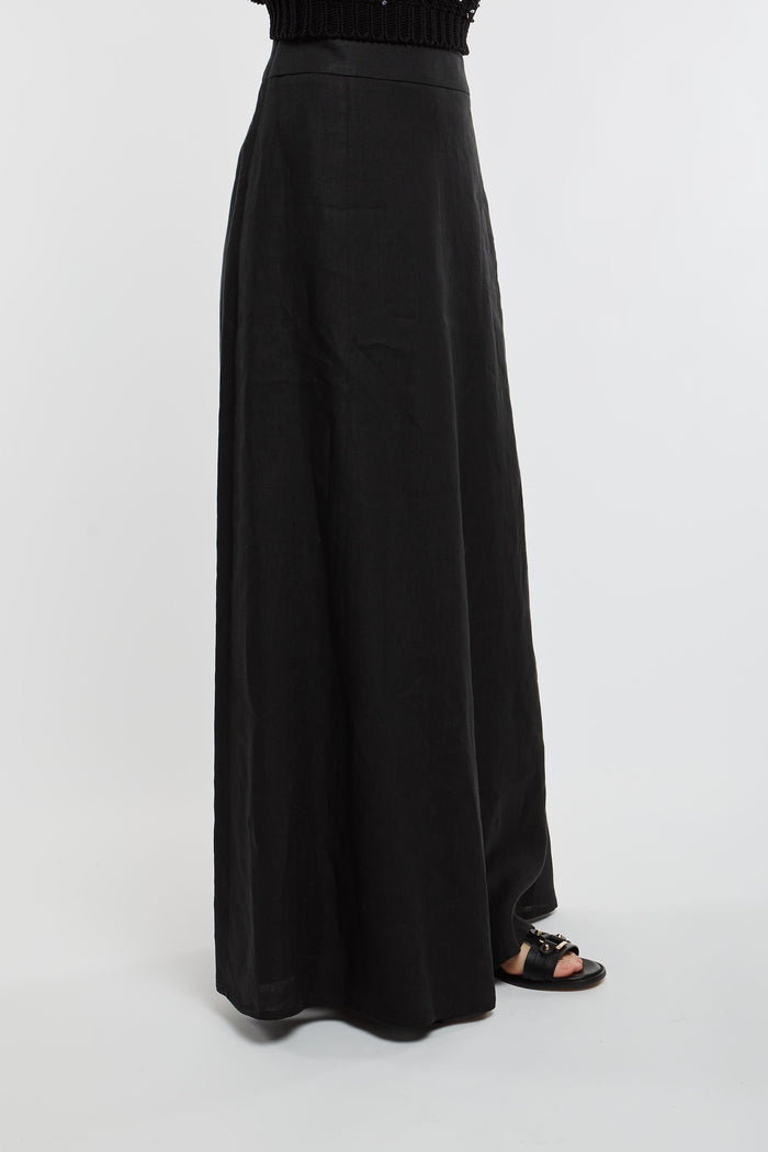  Peserico Skirt 100% Li Black Nero Donna - 3