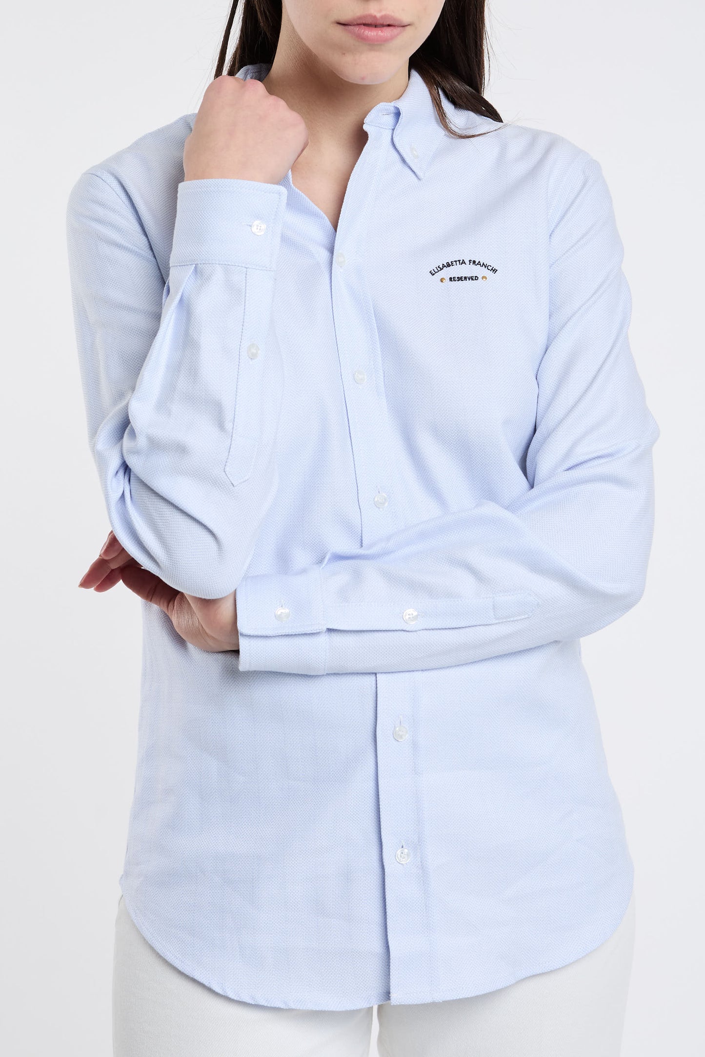  Elisabetta Franchi Multicolor Shirt 100% Co Azzurro Donna - 6