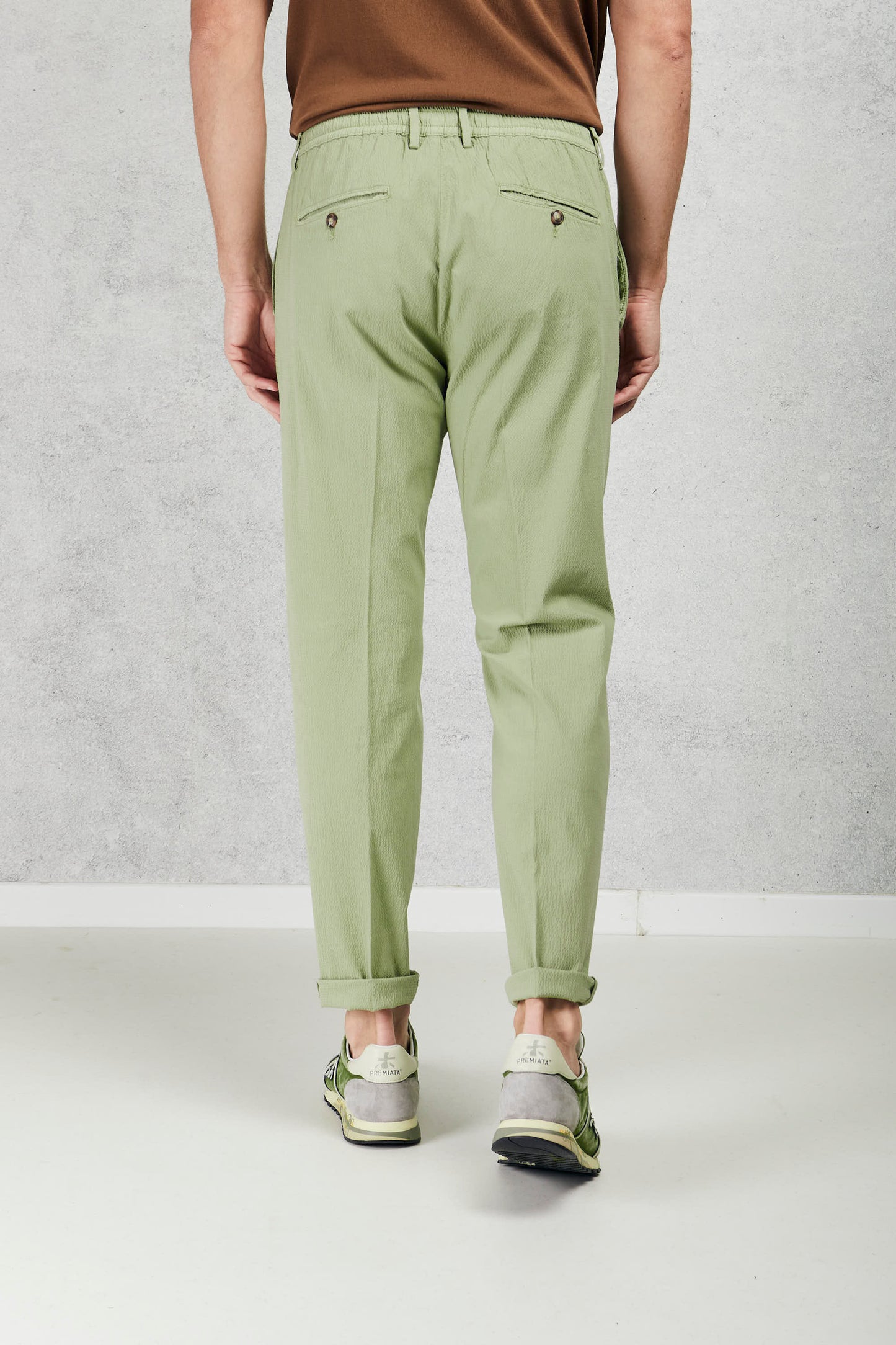  Cruna Pantalone Verde Verde Uomo - 4