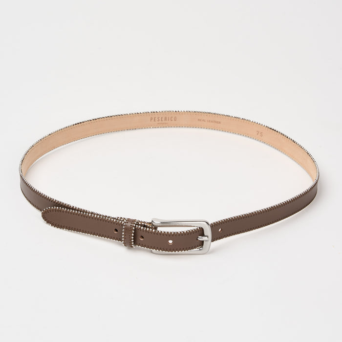 Peserico Brown Leather Belt