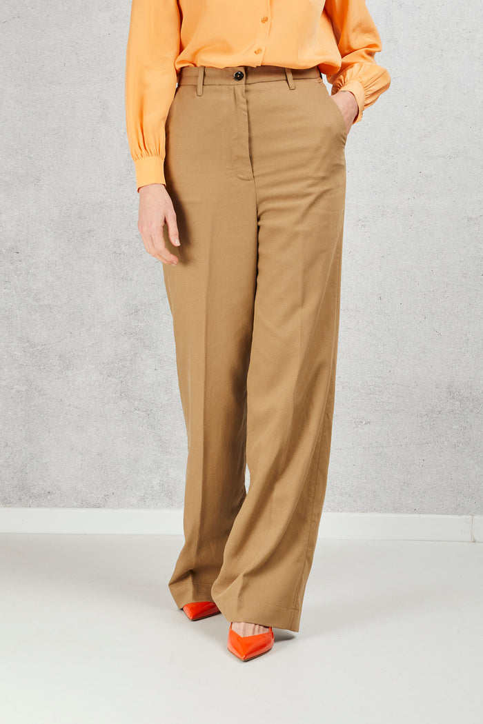Nine In The Morning Pantalone Palazzo Chino Beige Donna