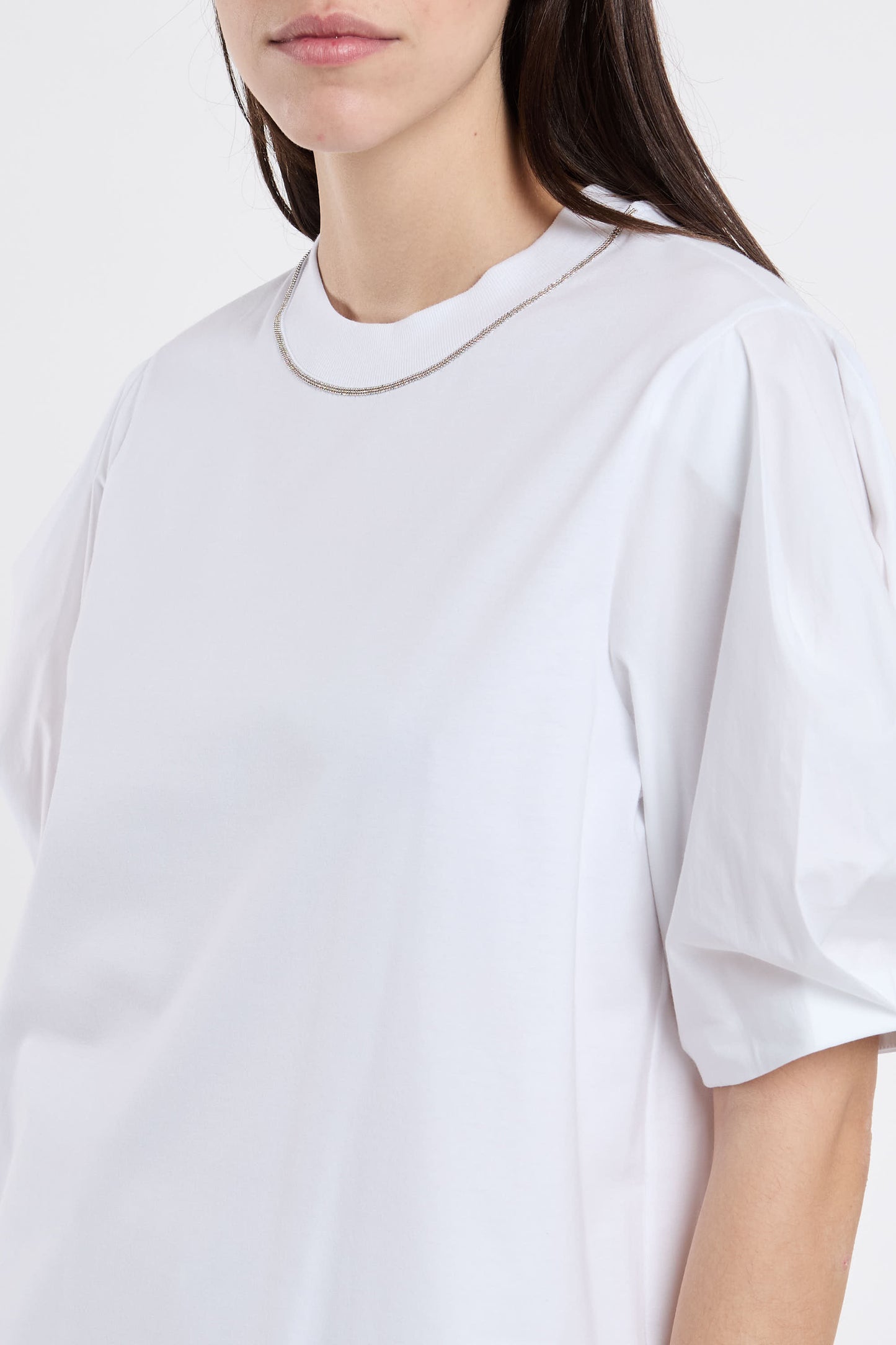  Peserico T-shirt Multicolor 97% Co 3% Ea Bianco Donna - 5