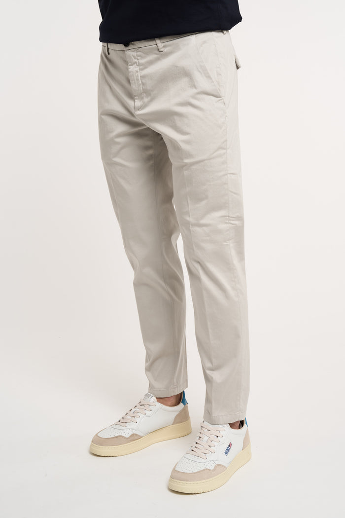 Department 5 Prince Chinos Crop Trousers in Grey Cotton Blend-2