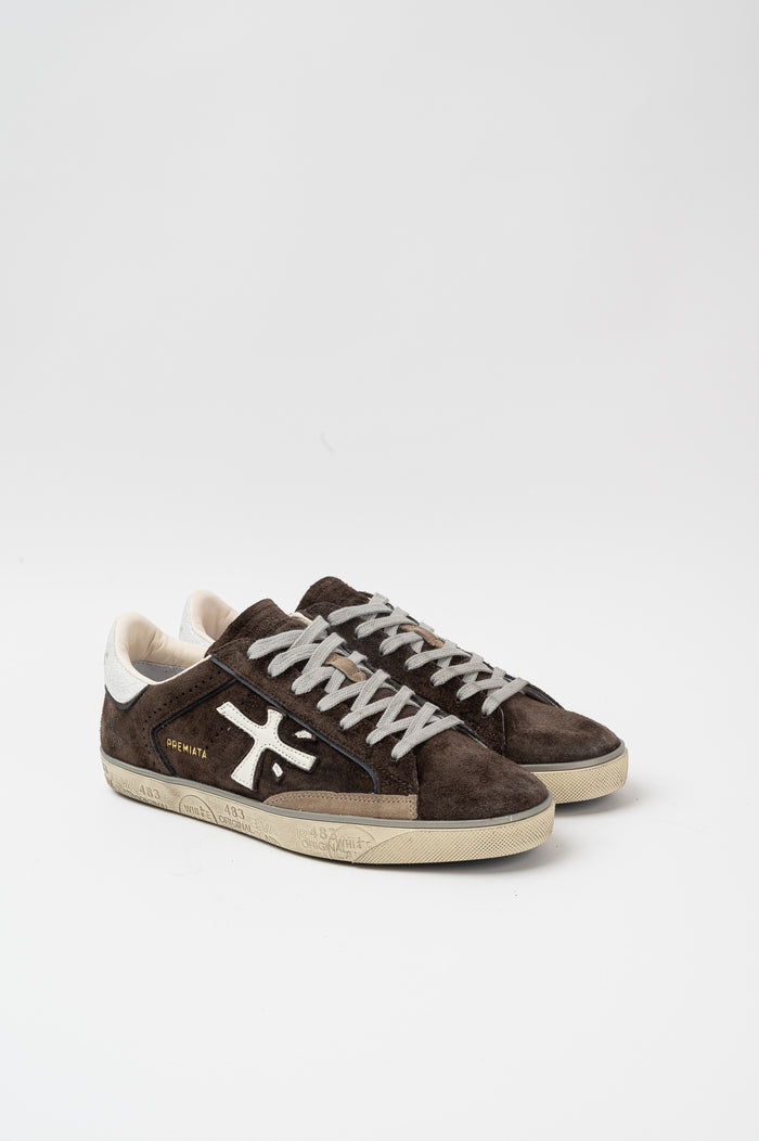 Premiata Sneakers Marrone in Pelle-2