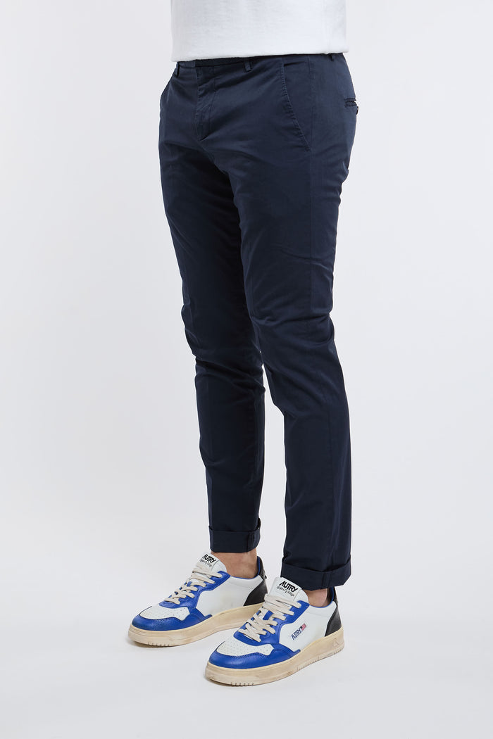 Dondup Gaubert Trousers 96% Co 4% Ea Multicolor Blu Uomo - 2