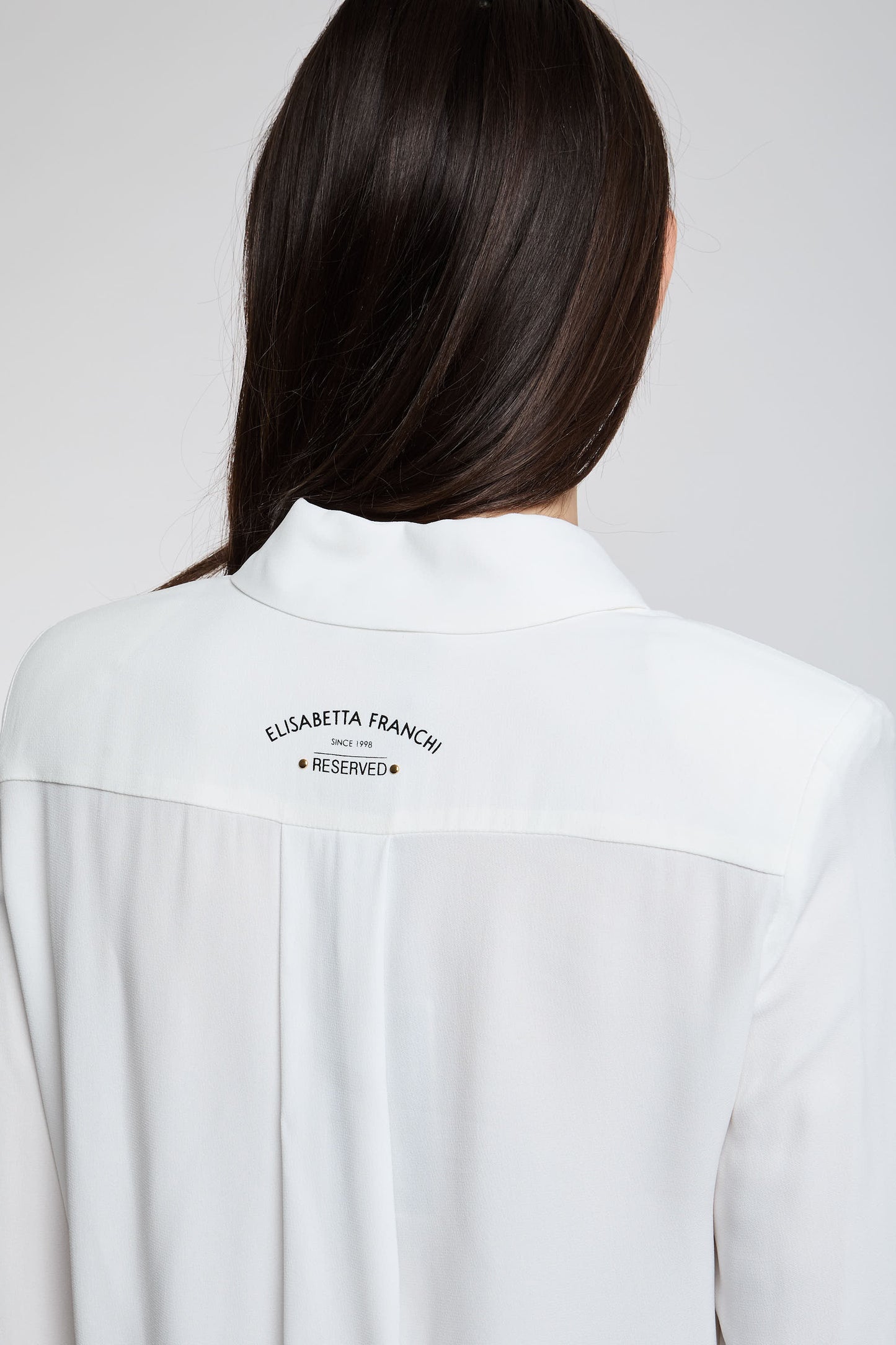  Elisabetta Franchi Shirt 100% Vi White Bianco Donna - 5