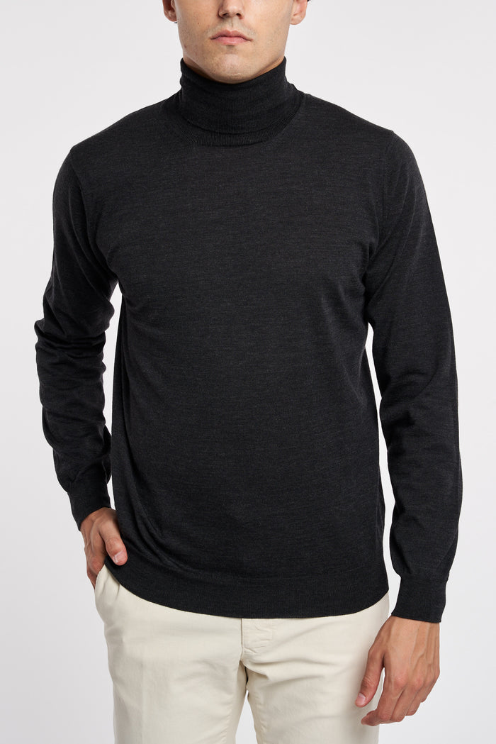 Hindustrie Turtleneck Sweater Royal Merino Black