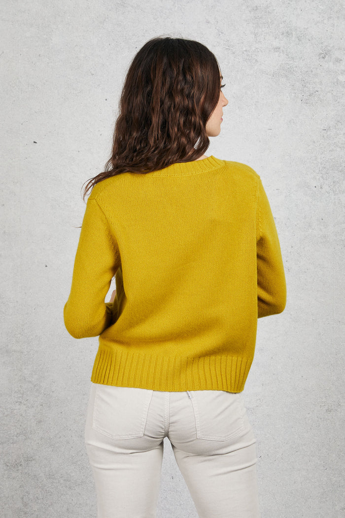  Purotatto V Neck Sweater Yellow Women Giallo Donna - 4