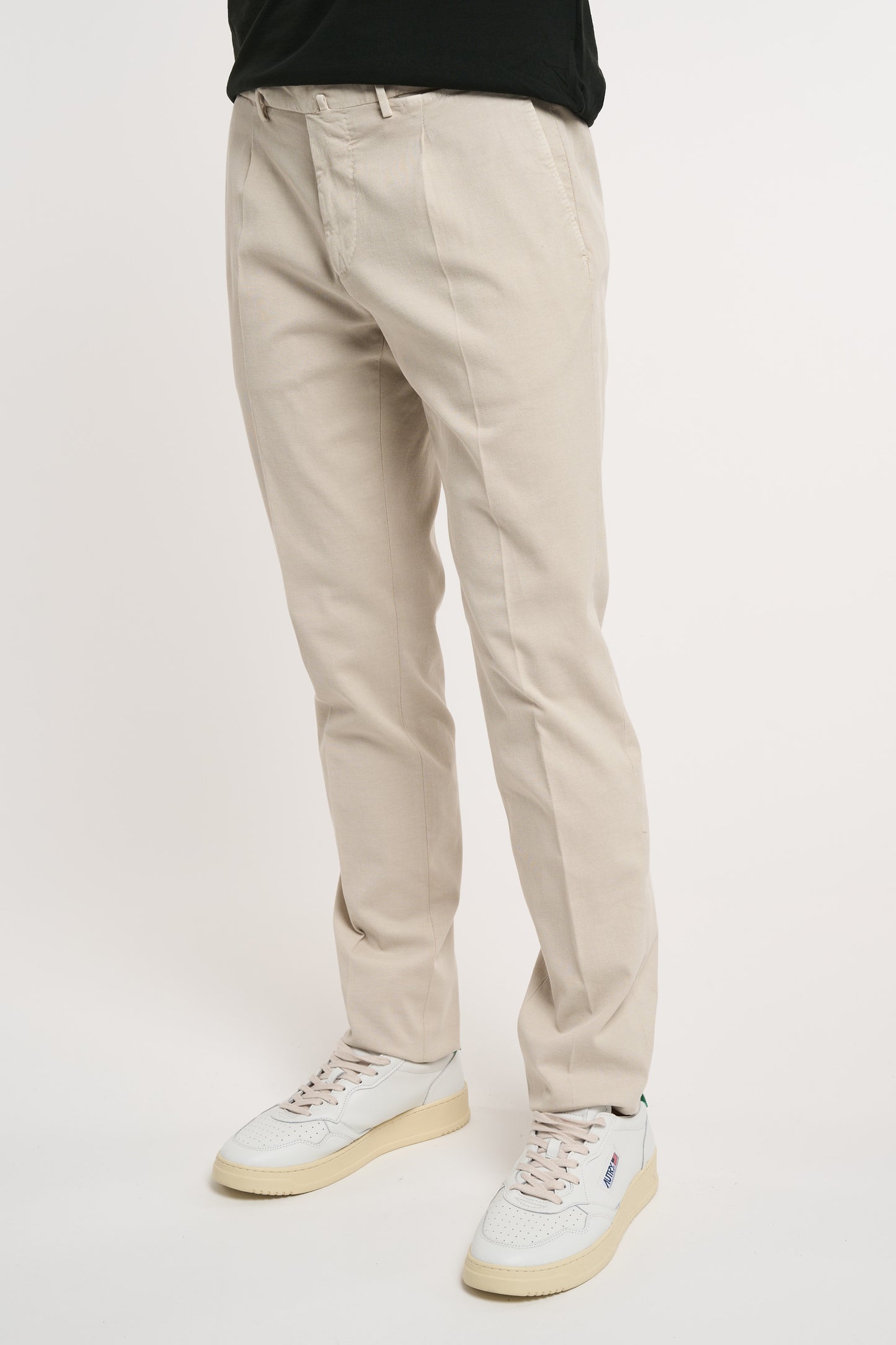  Santaniello Trousers 97% Co 3% Ea Multicolored Beige Uomo - 2