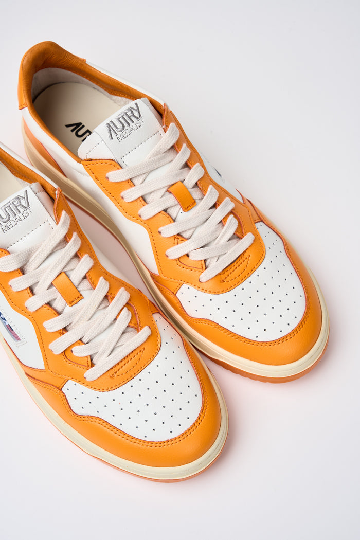  Autry Sneakers Medalist Low 100% Lh Multicolor Arancione Uomo - 3