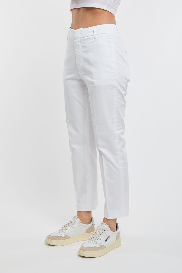  Dondup Nima Zip Pants Co/ea White Bianco Donna - 2