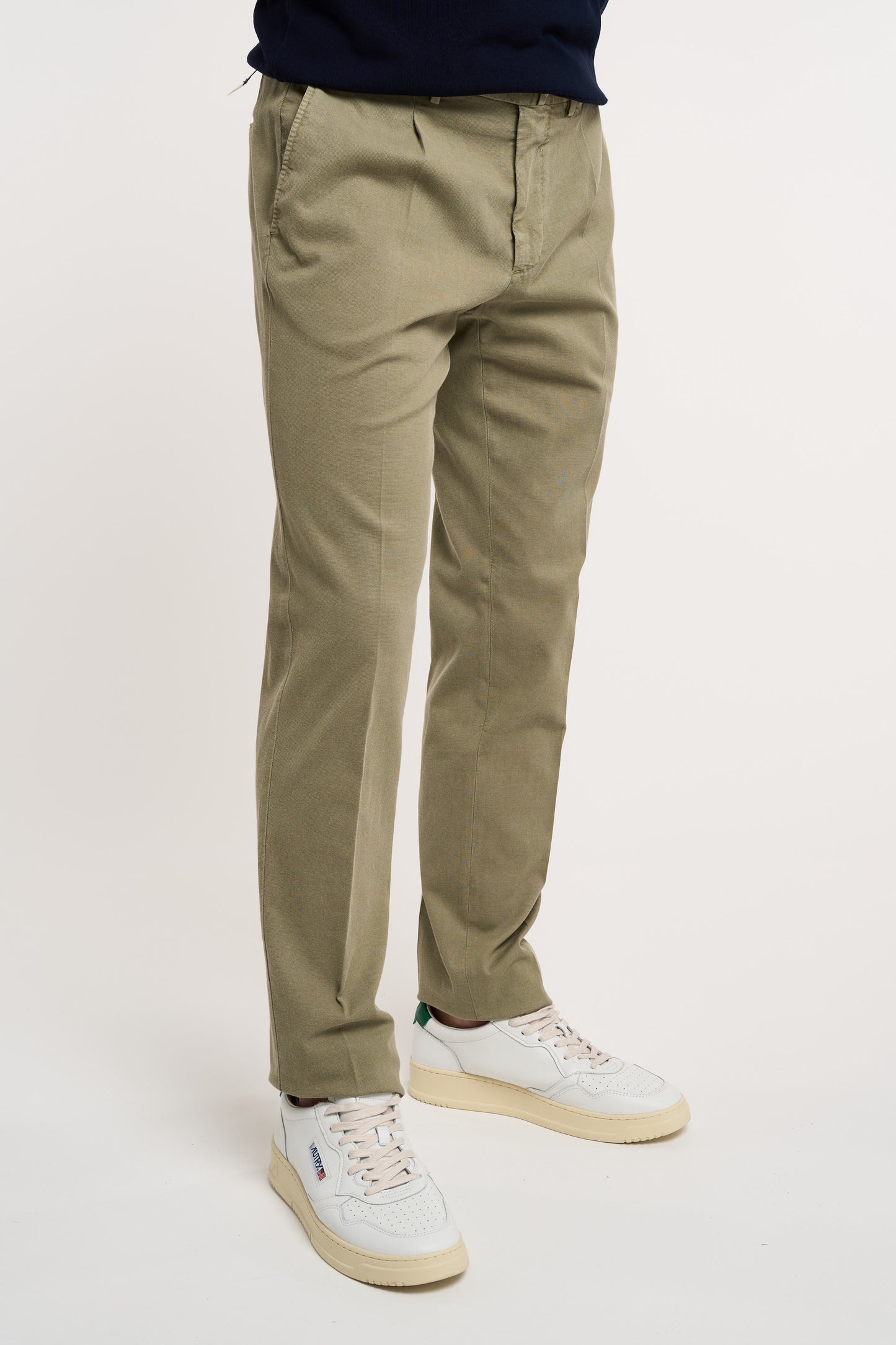  Santaniello Trousers 97% Co 3% Ea Multicolor Verde Uomo - 3