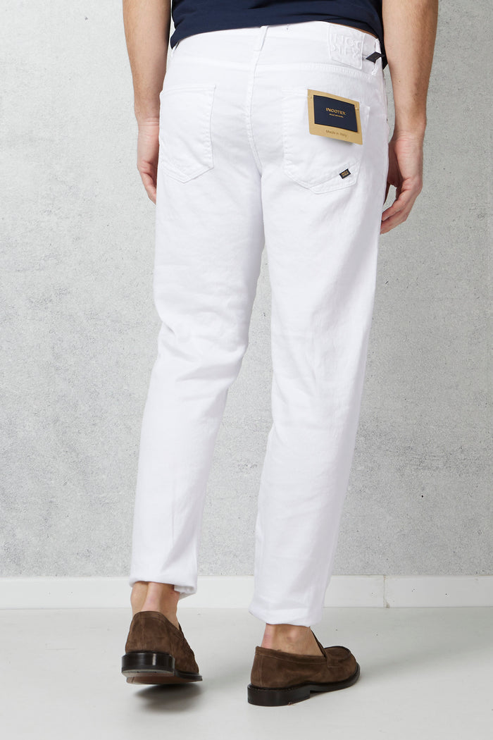  Incotex Denim Jeans Cotton And Linen White Men Bianco Uomo - 5