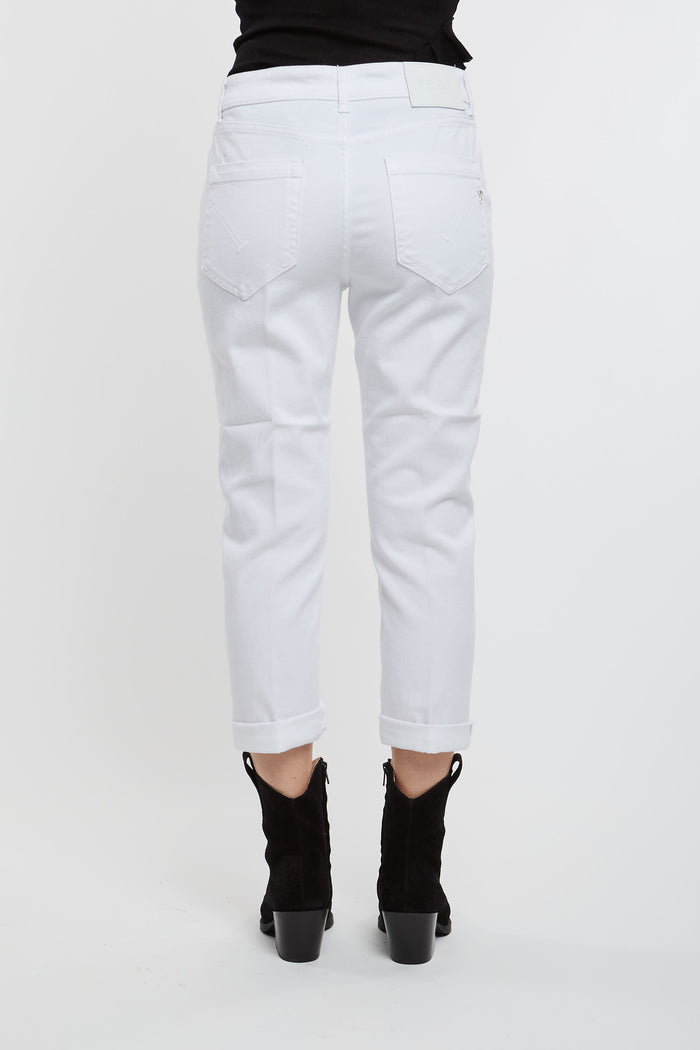  Dondup Koons Lyocell White Trousers Bianco Donna - 5