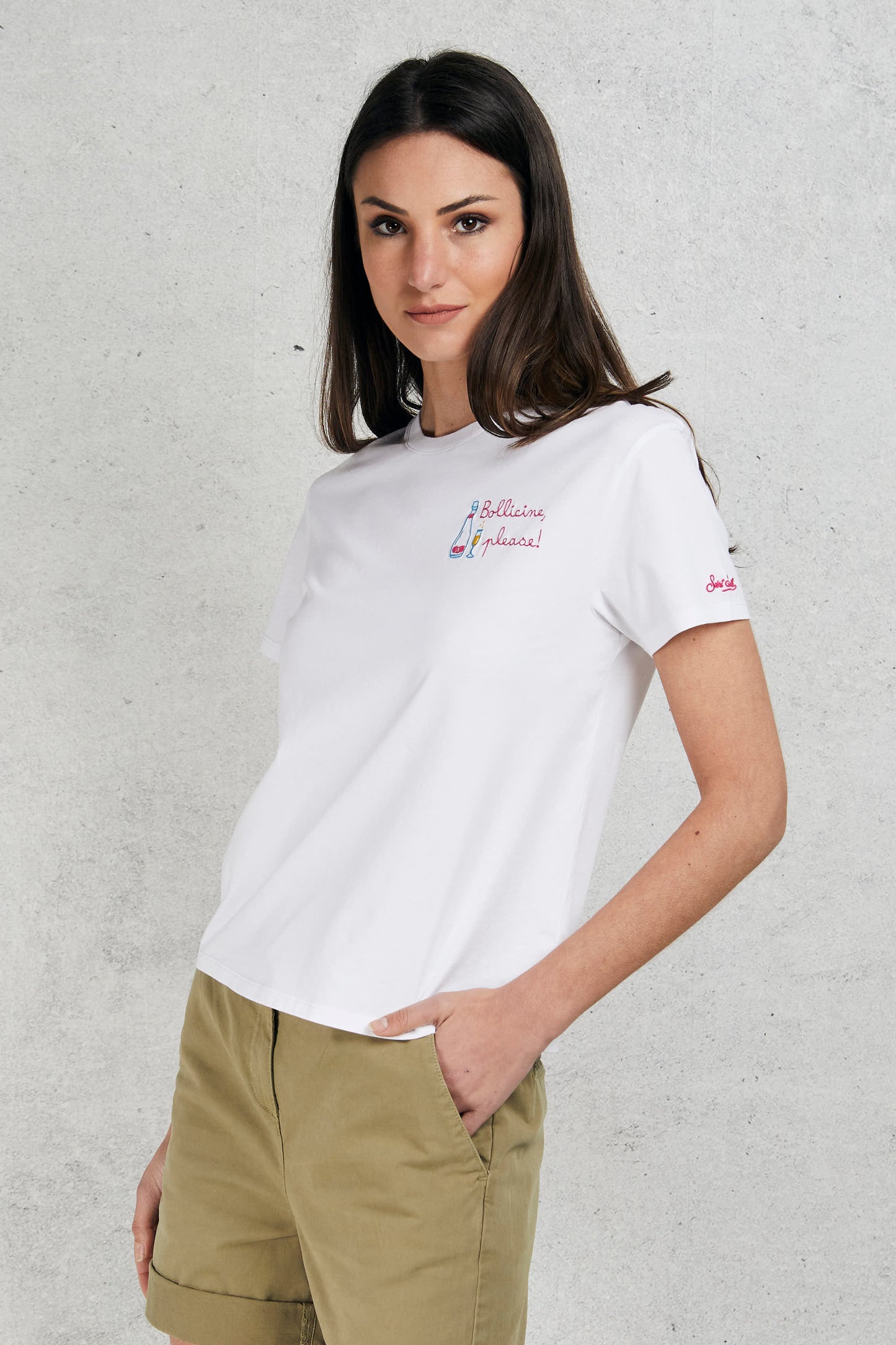  Mc2 Saint Barth Cotton Crew Neck T-shirt Multicolor Multicolor Donna - 3