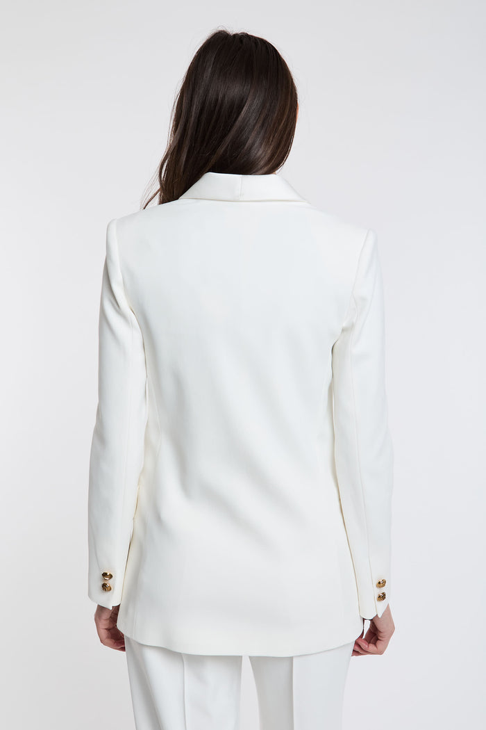  Elisabetta Franchi Jacket 97% Vi 3% Ea White Bianco Donna - 5
