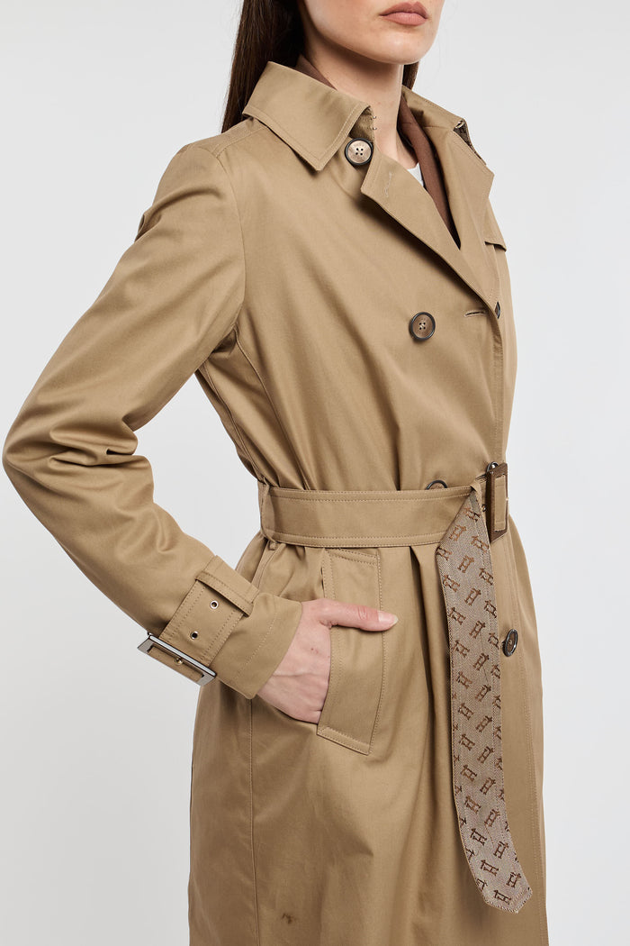  Herno Double-breasted Trench Delon 100% Co Beige Beige Donna - 7