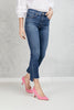 Mother Jeans Insider Crop Stretch Blu Donna-2