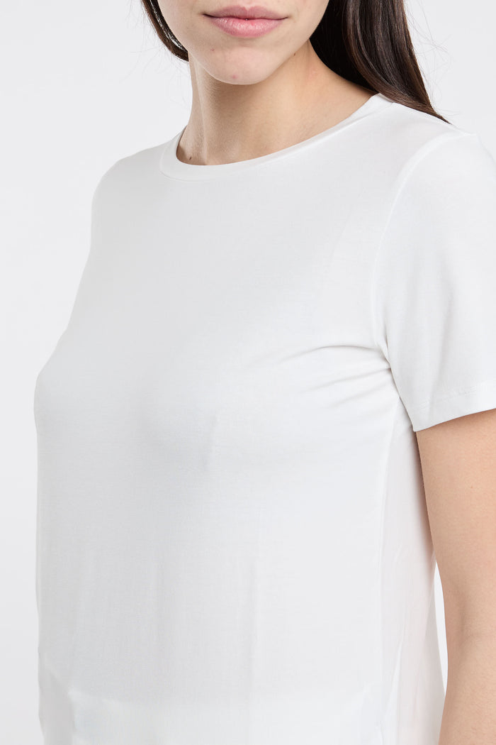  Max Mara Weekend Half-sleeve T-shirt 95% Co 5% Ea White Bianco Donna - 6