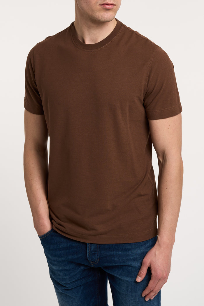 Zanone T-Shirt 100% CO Brown-2