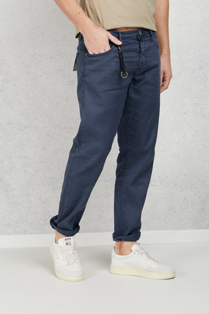 Incotex Denim Jeans Cotton And Linen Blue Men-2