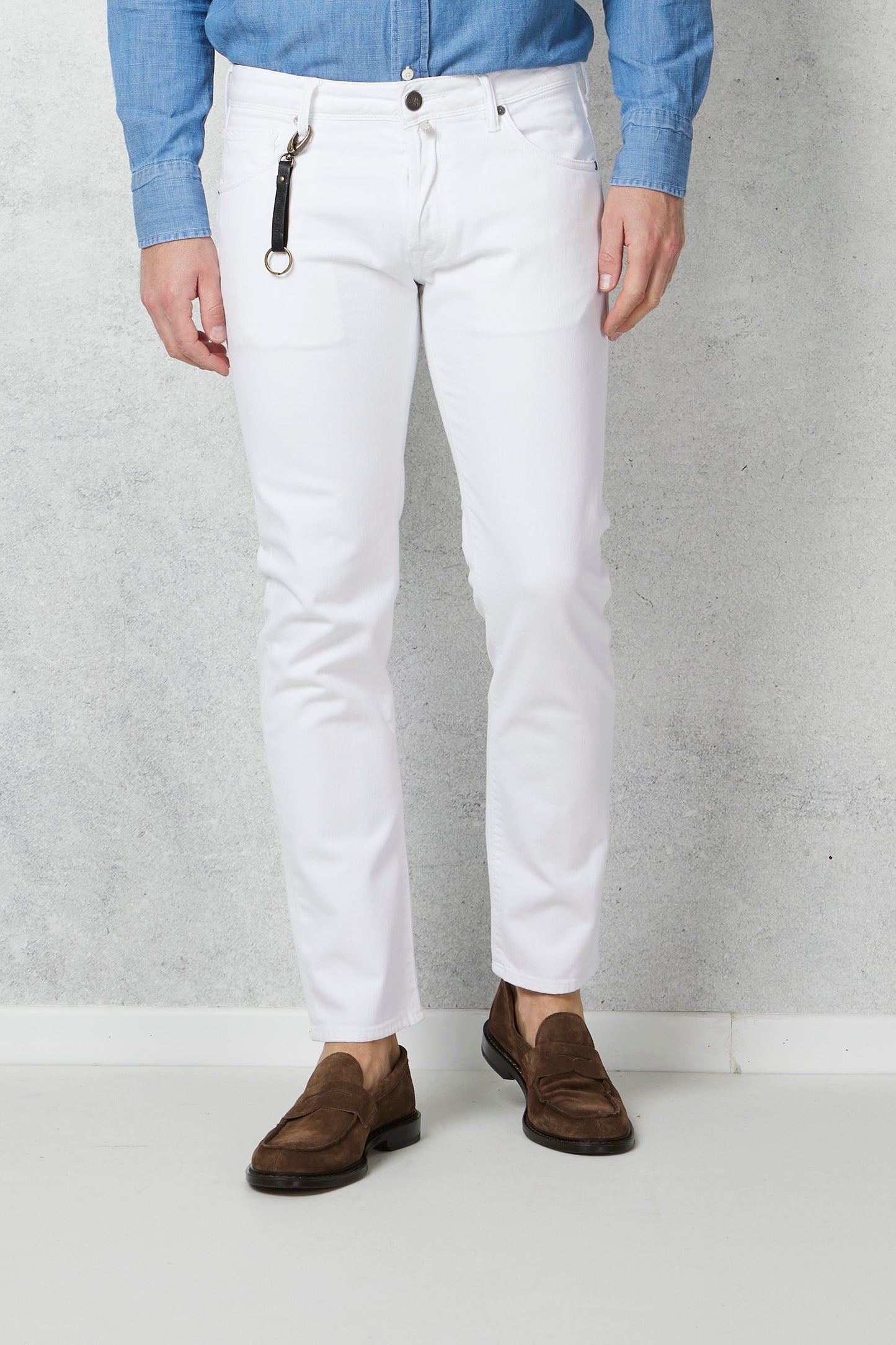  Incotex Denim Jeans White Men Bianco Uomo - 3