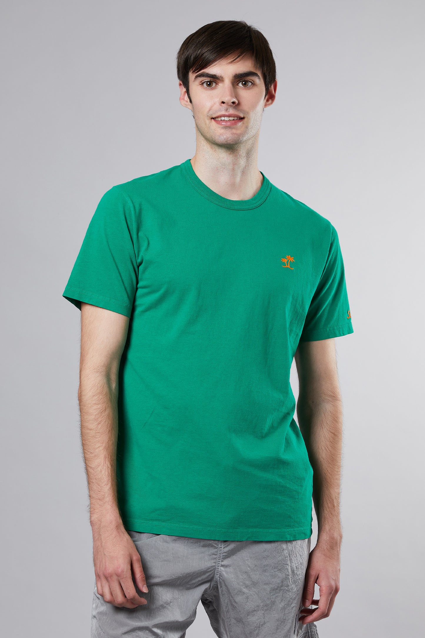  Mc2 Saint Barth T-shirt Garment Dyed Verde Verde Uomo - 1