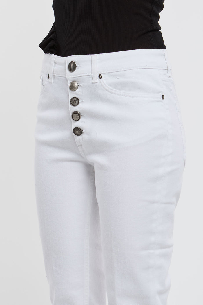  Dondup Koons Lyocell White Trousers Bianco Donna - 4