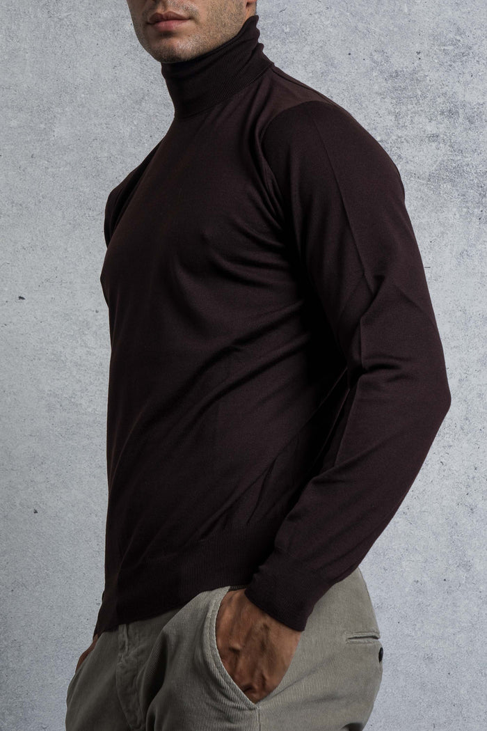 Hindustrie Men's Brown Turtleneck Sweater