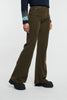 Dondup Pantalone Velluto Amber Verde Donna-2