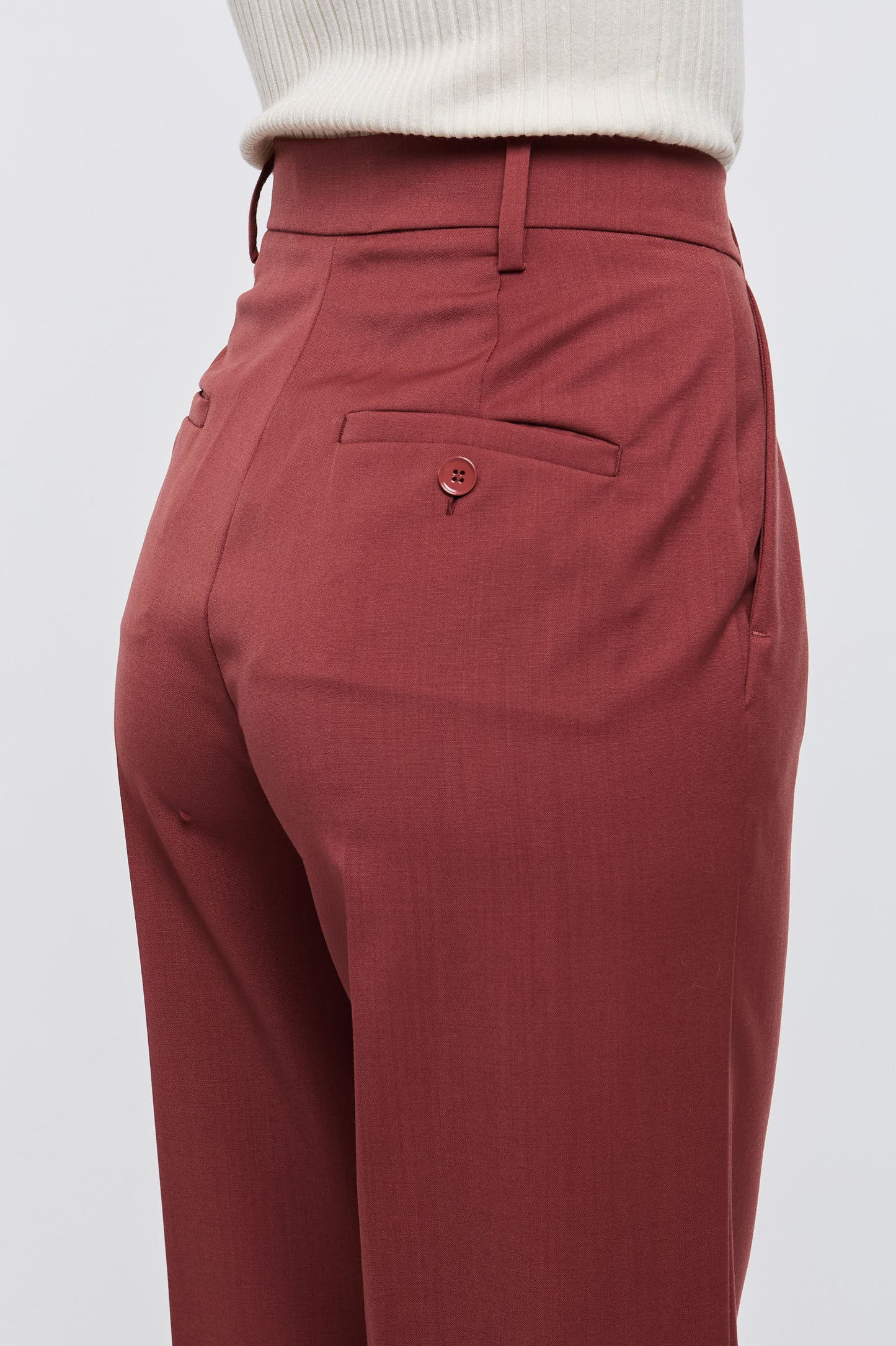  Max Mara Weekend Trousers 100% Wv Red Rosso Donna - 6