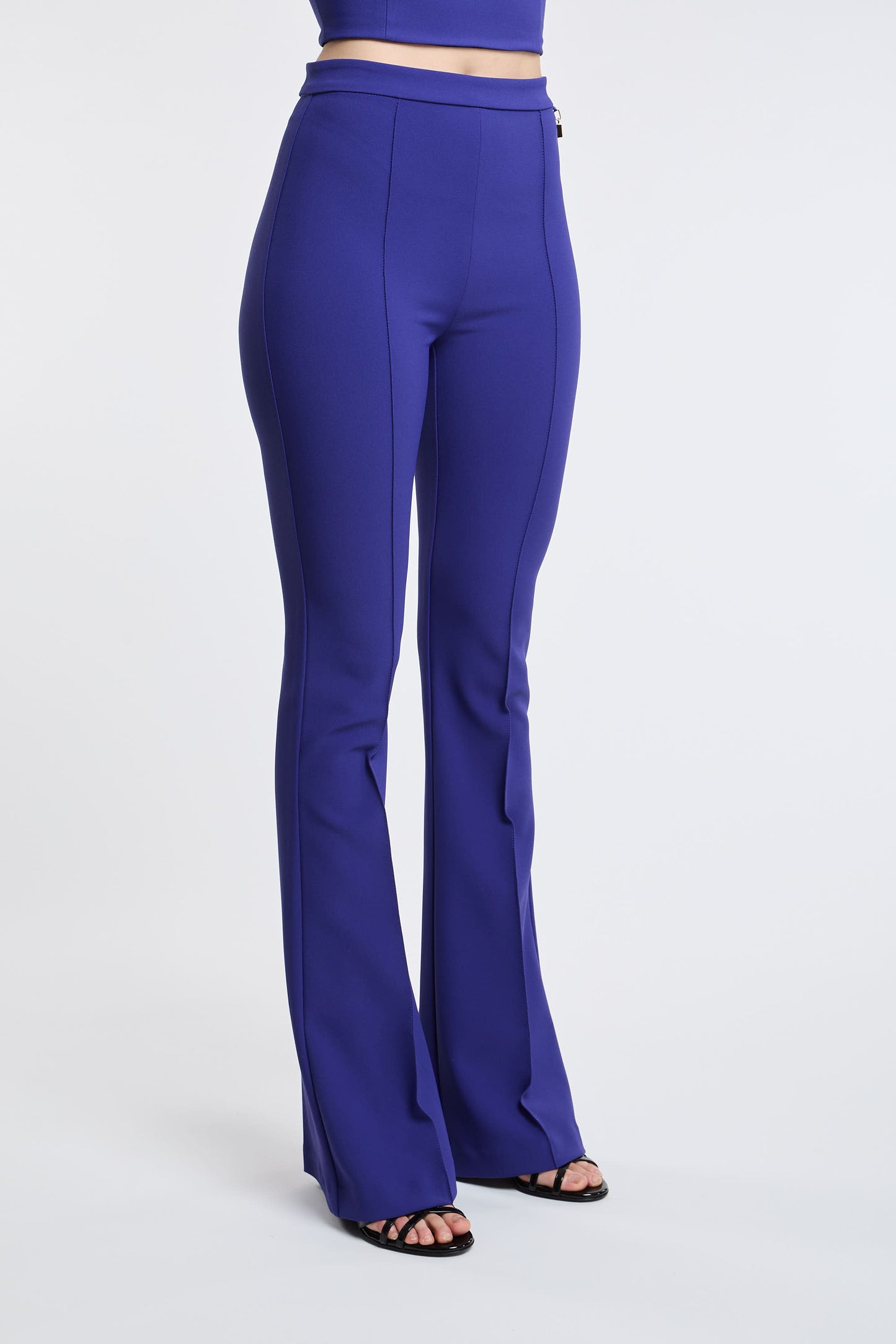  Elisabetta Franchi Blue Trousers 96% Pl 4% Ea Blu Donna - 4