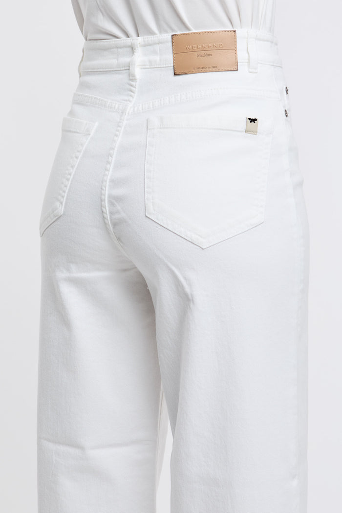  Max Mara Weekend Jeans 98% Co 2% Ea Bianco Bianco Donna - 5