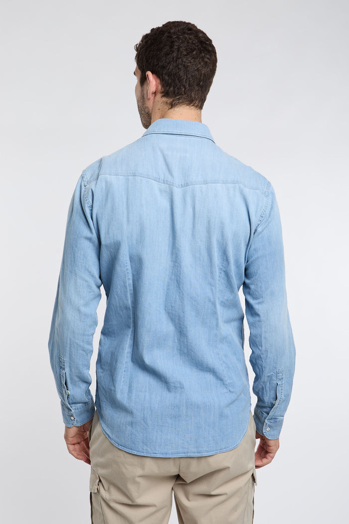  Dondup Denim Shirt Blue 98% Co 2% Ea Azzurro Uomo - 6