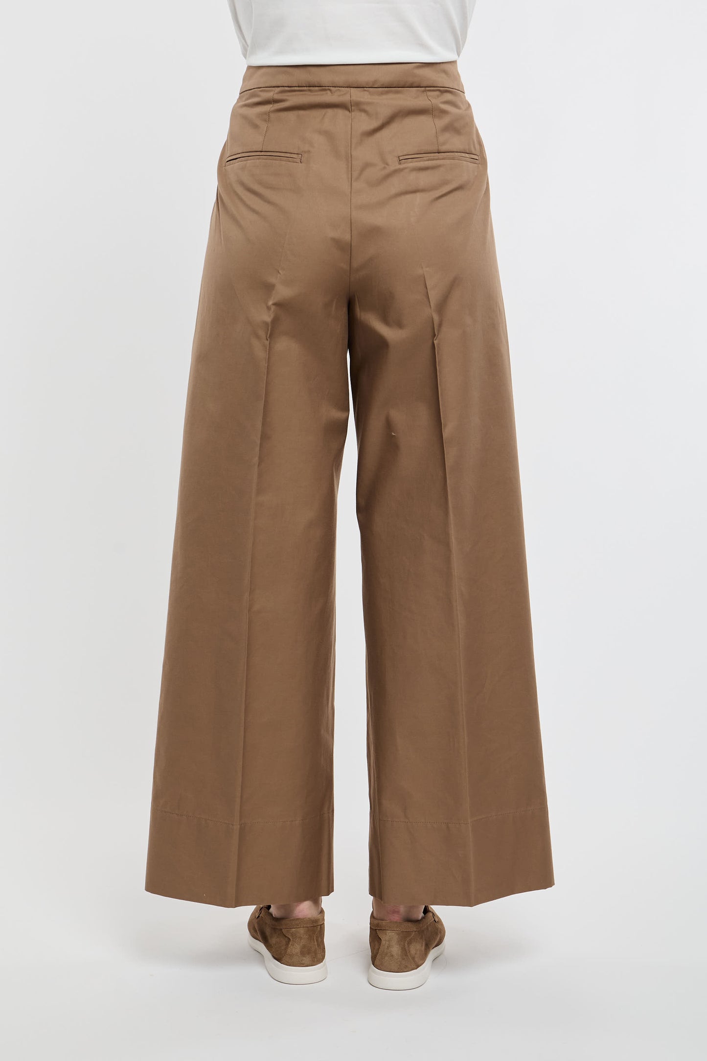  Max Mara S Trousers 66% Co 34% Pl Brown Marrone Donna - 5