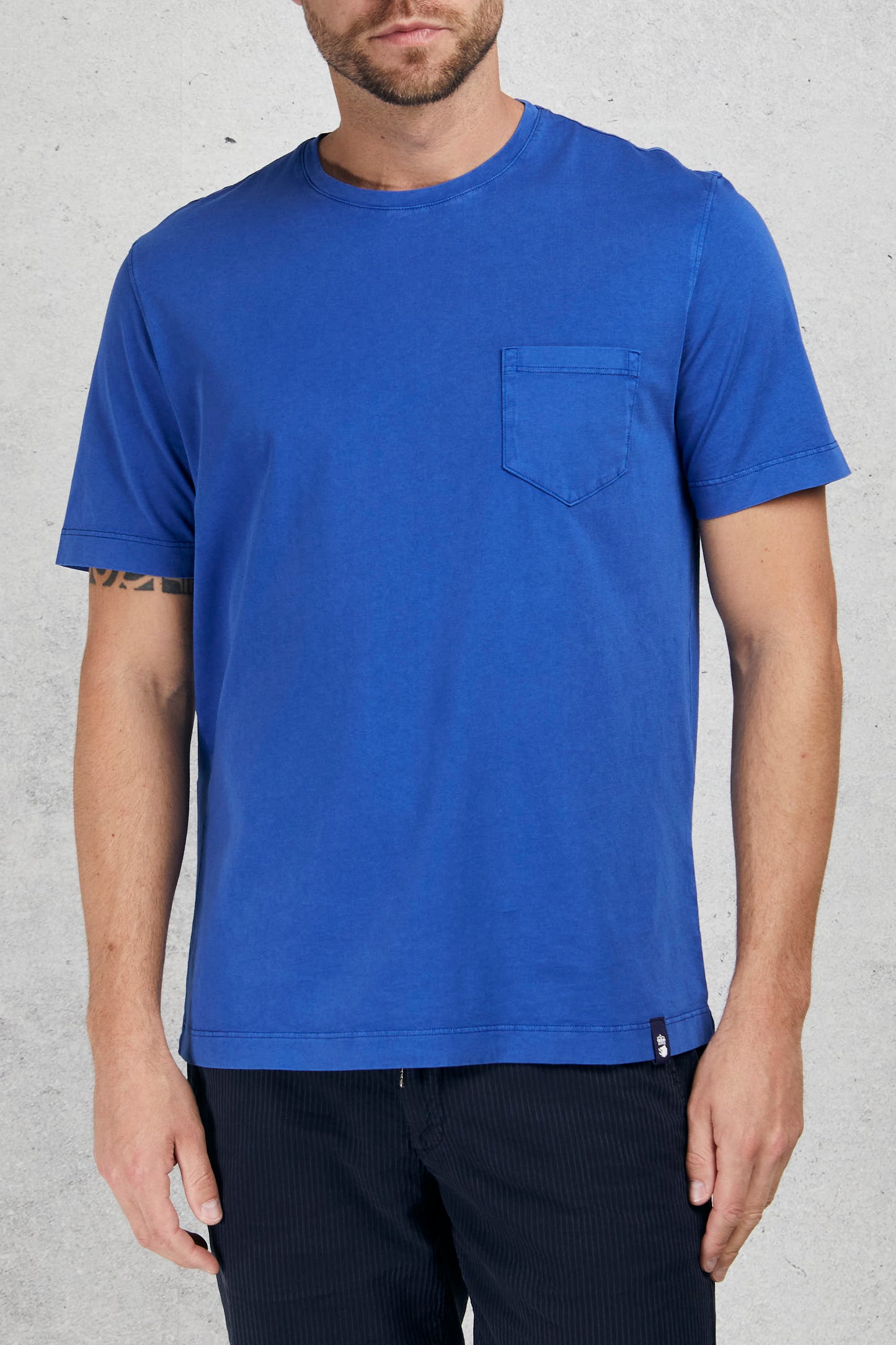  Drumohr T-shirt Con Taschino Blu Blu Uomo - 2