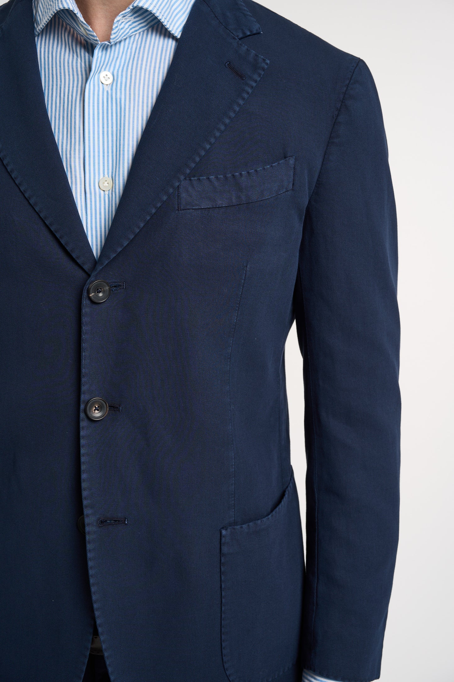  Santaniello Blue Cotton And Linen Suit Blu Uomo - 5