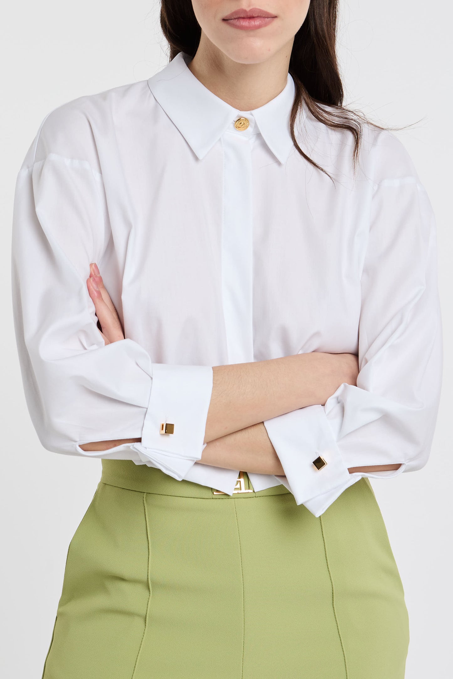  Elisabetta Franchi Shirt 100% Co White Bianco Donna - 7