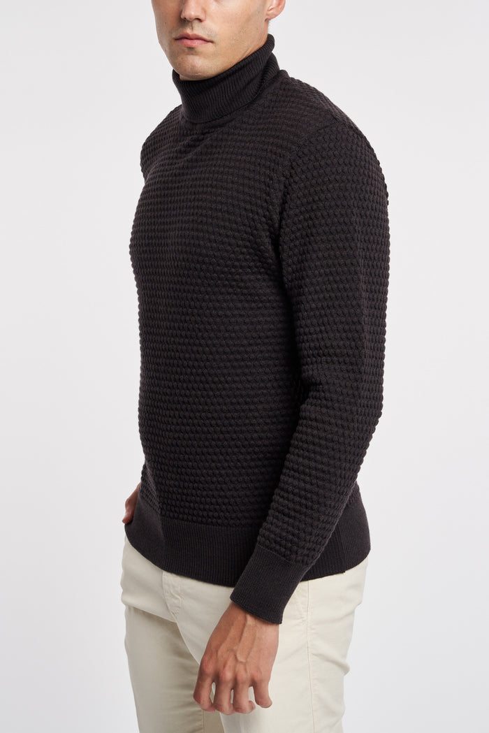  Grp Firenze Turtleneck Sweater Brown Marrone Uomo - 3