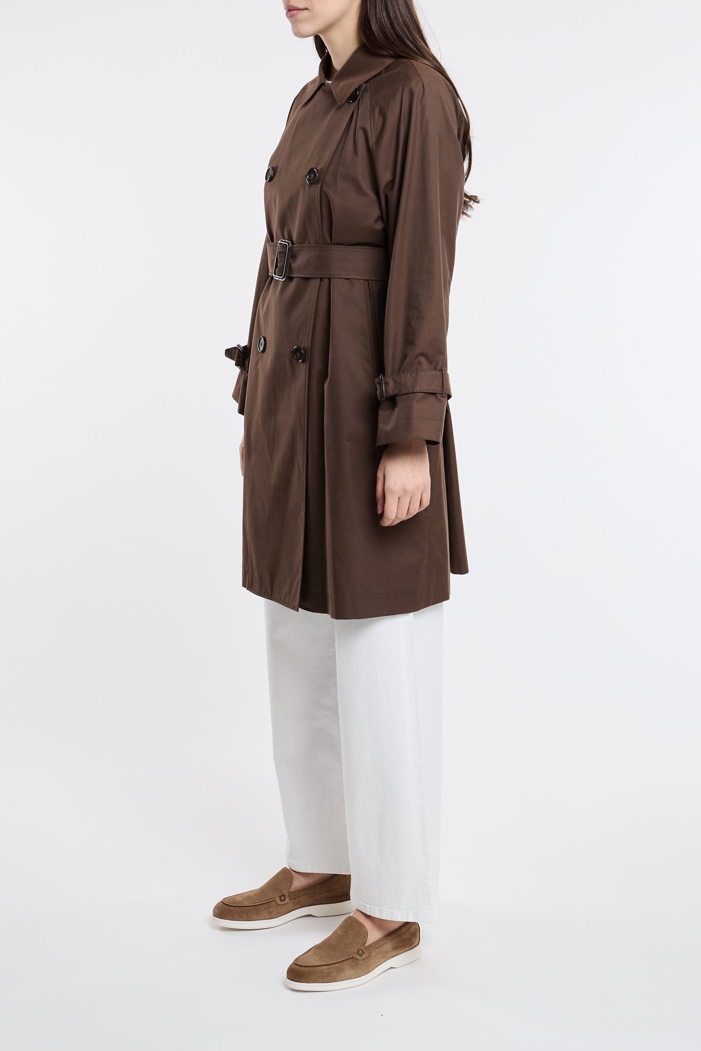  Max Mara The Cube Trench 66% Co 34% Pl Brown Marrone Donna - 3