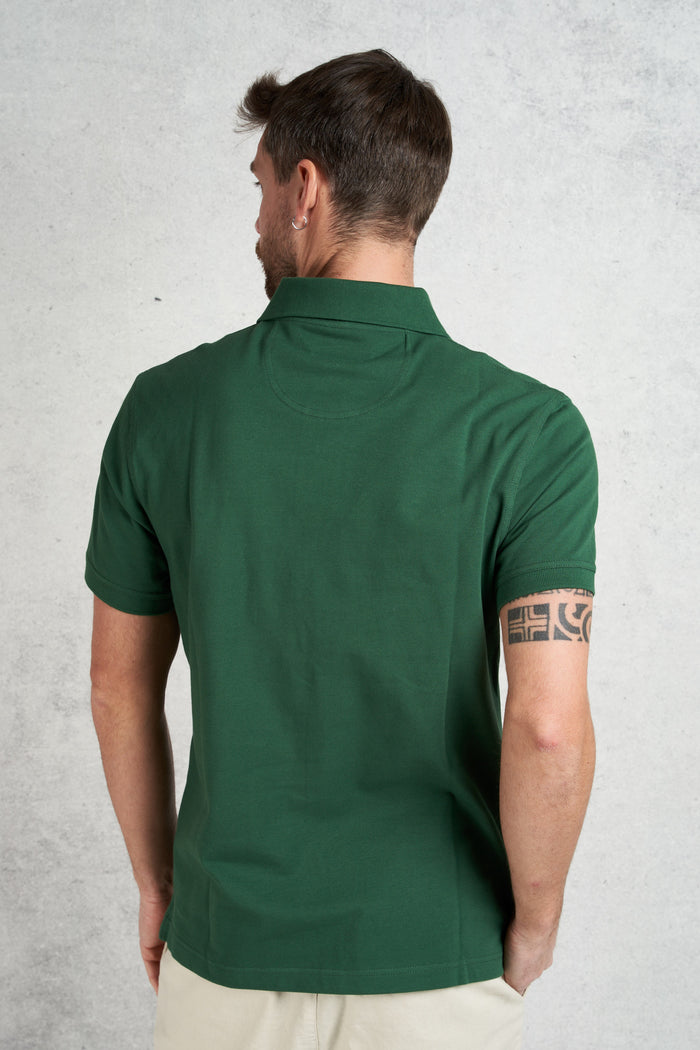  Barbour Men's Green Half Sleeve Polo Shirt Verde Uomo - 3