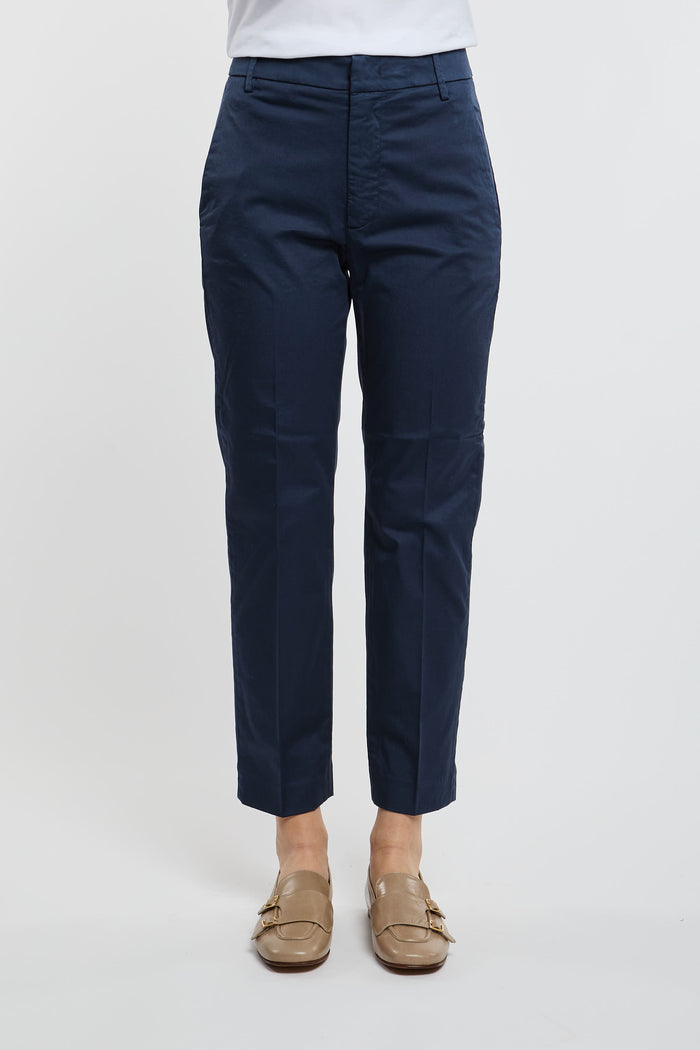  Dondup Nima Zip Trousers 97% Co 3% Ea Multicolor Blu Donna - 1
