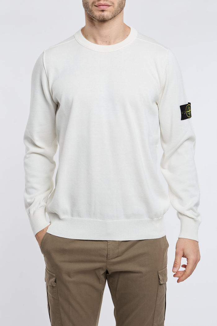 Stone Island Sweater 100% CO White