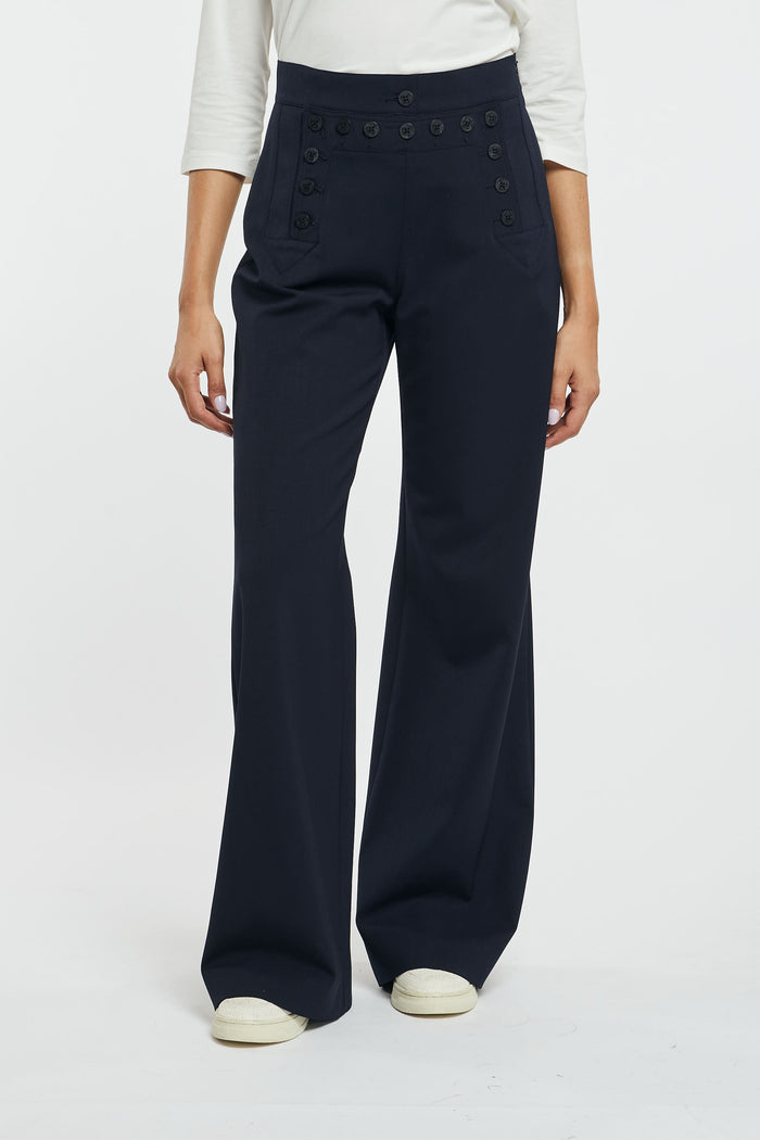  Maxmara Pantalone Blu Blu Donna - 1