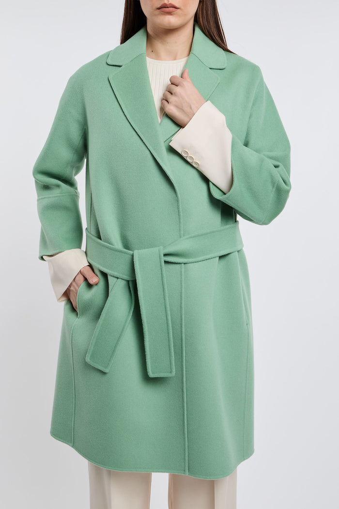  Max Mara S Coat 100% Wv Multicolor Verde Donna - 4