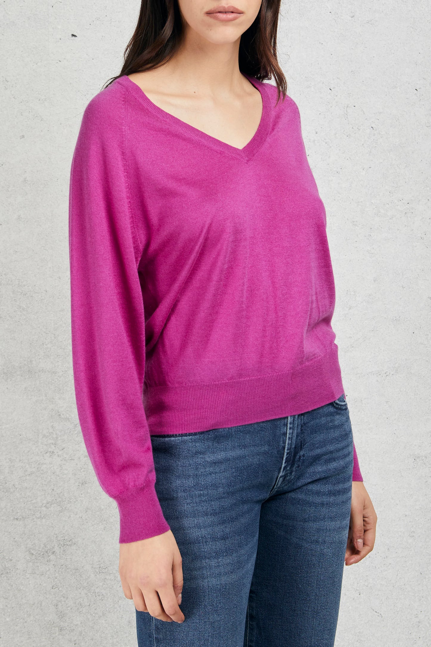  Purotatto V Neck Sweater Pink Women Rosa Donna - 3