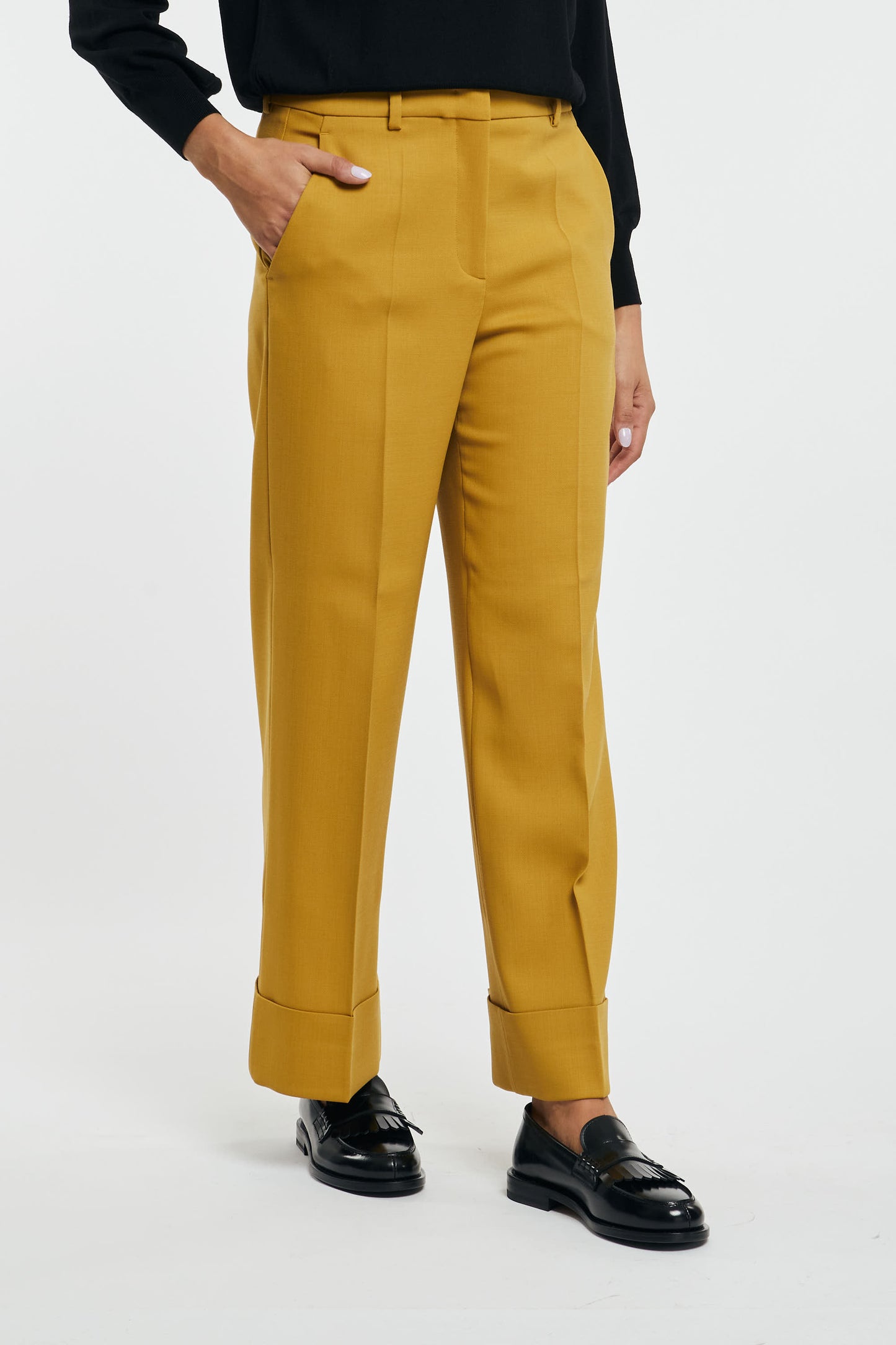  Incotex Pantalone Arlys Cotone Giallo Giallo Donna - 3